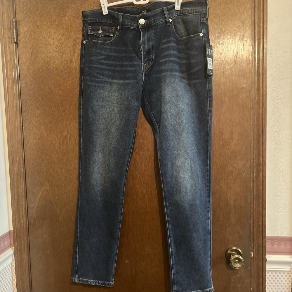 True Religion Rocco Flap Blue Jeans Skinny - Dark‎ Shivering Wash 38x32